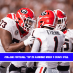 College Football Top 25 Rankings Week 9 Coach Poll