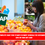 Complete SNAP Food Stamps payment schedule for November Get $292 on your EBT card