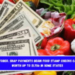 In October, SNAP payments Begin Food Stamp checks can be worth up to $1,756 in some states