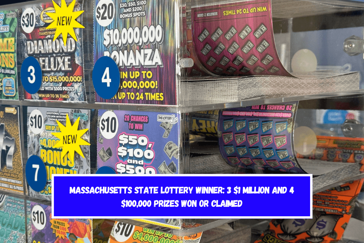 Massachusetts State Lottery winner 3 $1 million and 4 $100,000 prizes won or claimed