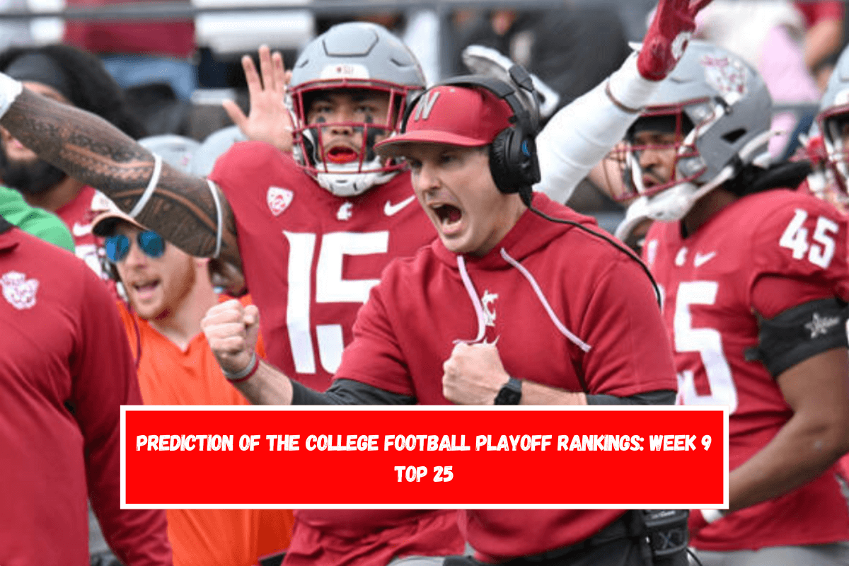 Prediction of the College Football Playoff Rankings Week 9 Top 25