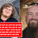 Son gave his adoptive mother the gun and told her he had to do it right after killing the man who adopted him by shooting him in the head