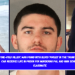 'Stone-cold killer' Man found with blood 'pooled' in the trunk of his car receives life in prison for murdering pal and high school classmate
