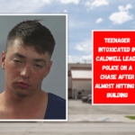 Teenager intoxicated in Caldwell leads police on a chase after almost hitting a building