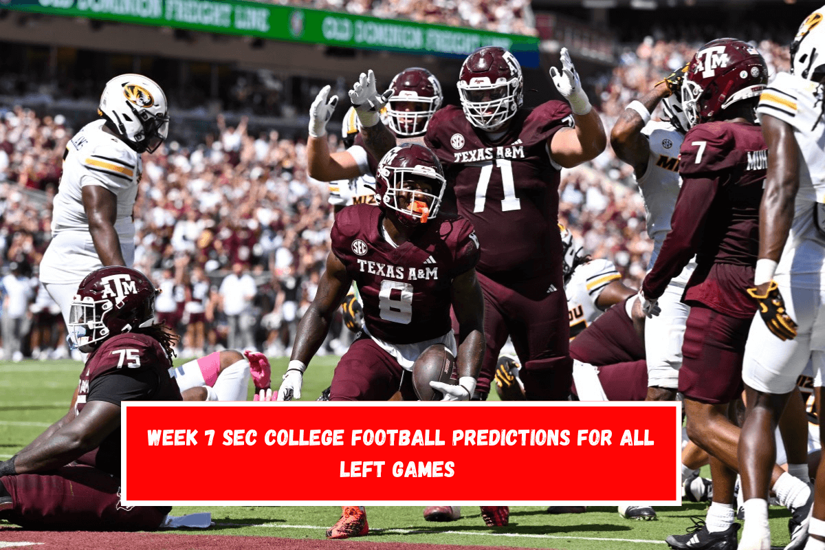 Week 7 SEC College Football Predictions for All Left Games