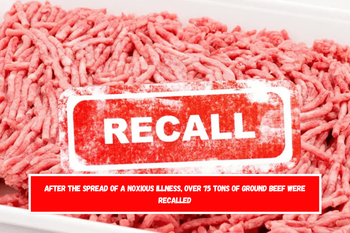 After the spread of a noxious illness, over 75 tons of ground beef were recalled
