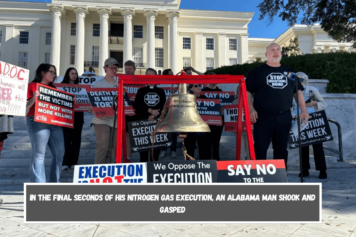 In the final seconds of his nitrogen gas execution, an Alabama man shook and gasped