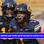 Prediction, Game Preview, and Betting Lines for Syracuse vs Cal