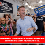 Republican incumbent says he won crucial Southern California House race; Democratic rival says it's still 'too close to call