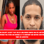 The man couldn't accept that his ex-girlfriend dumped him for another man, so he entered the store she worked at to confront her before shooting her 9 times; he arrested
