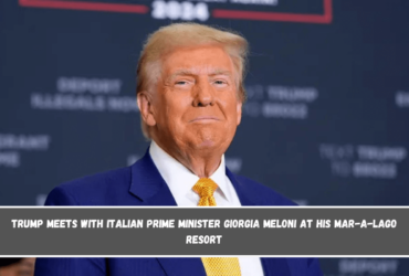 Trump meets with Italian Prime Minister Giorgia Meloni at his Mar-a-Lago resort